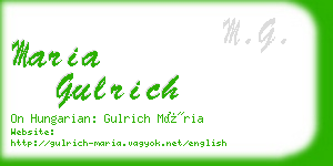 maria gulrich business card